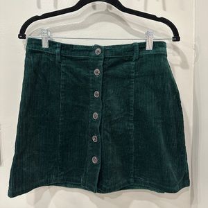 Forest Green Corduroy mini skirt